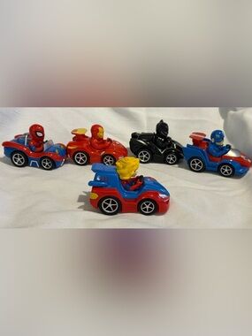 Marvel pull back action racers 2019 Lot of 5 Batman Spiderman Captain America